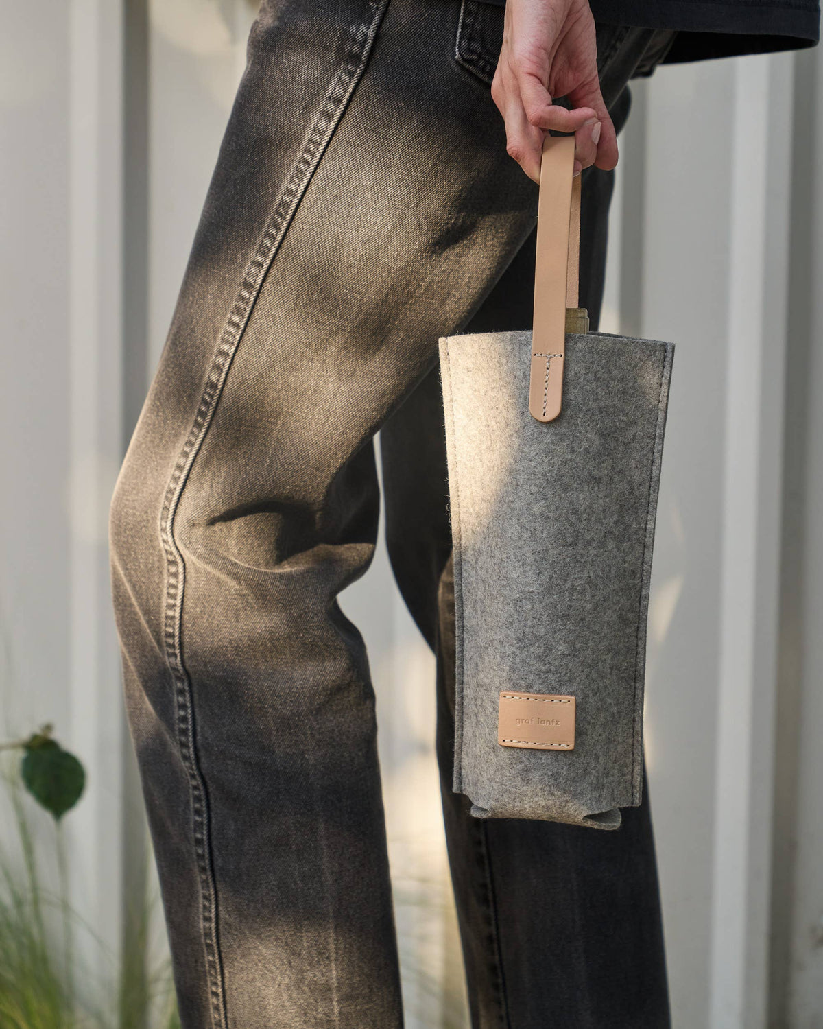 Hana Merino Wool Bottle Bag | Granite - Graf Lantz - bluecashew kitchen homestead