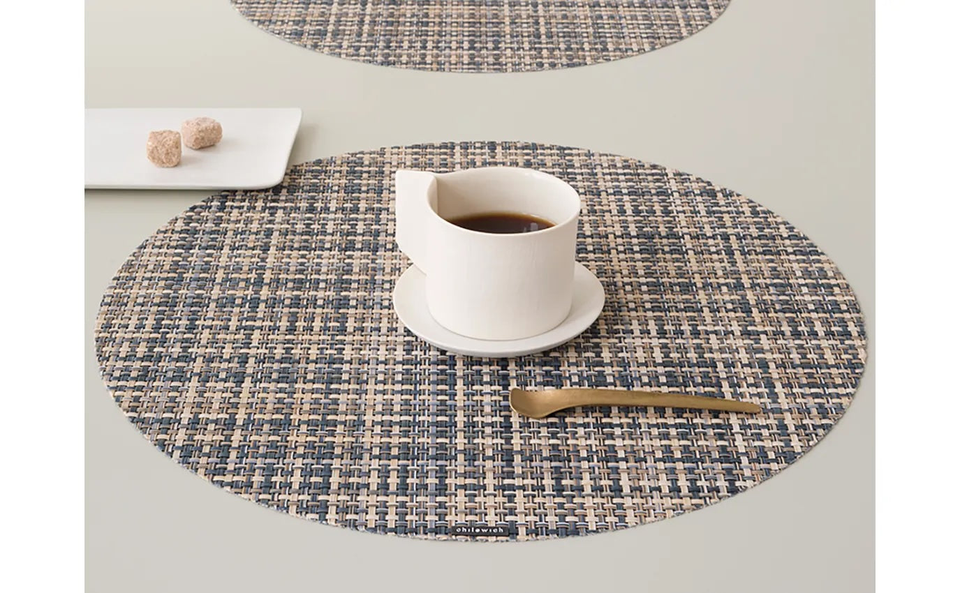 Basketweave Round Placemat | Coast