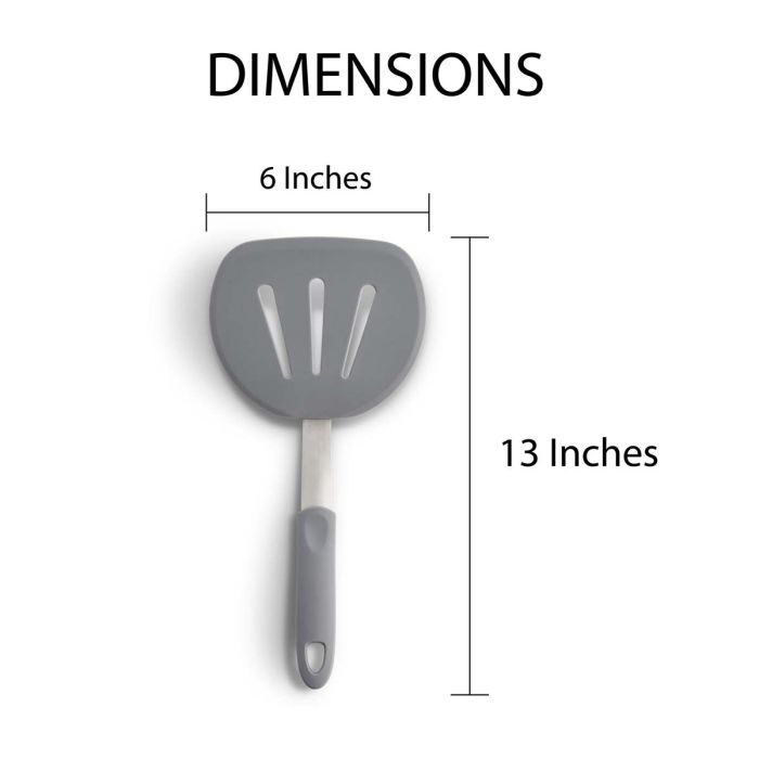 Wide Slotted Silicone Spatula - Harold Import Company - Bluecashew Kitchen Homestead
