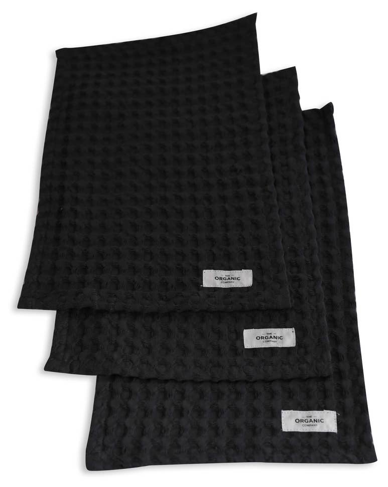 Big Waffle Wash Cloth (3 pack) | Dark Grey - The Organic Company - Bluecashew Kitchen Homestead