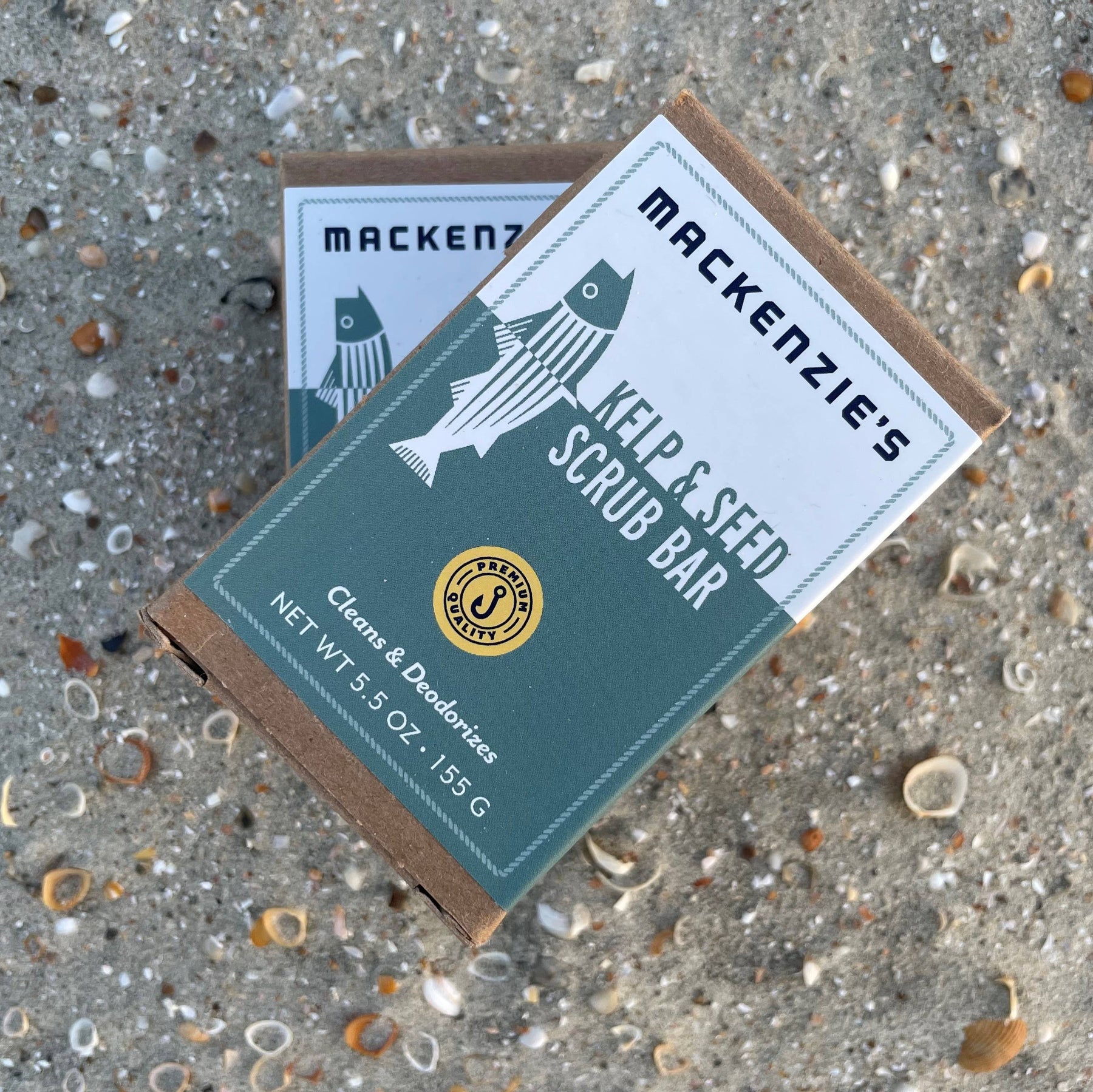 Kelp & Seed Scrub Bar- 5.5 oz (12 qty) - MacKenzie's Fisherman - Bluecashew Kitchen Homestead