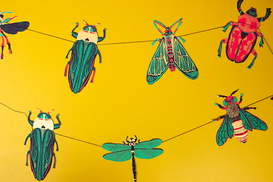 Insects Sewn Garland - East End Press - bluecashew kitchen homestead