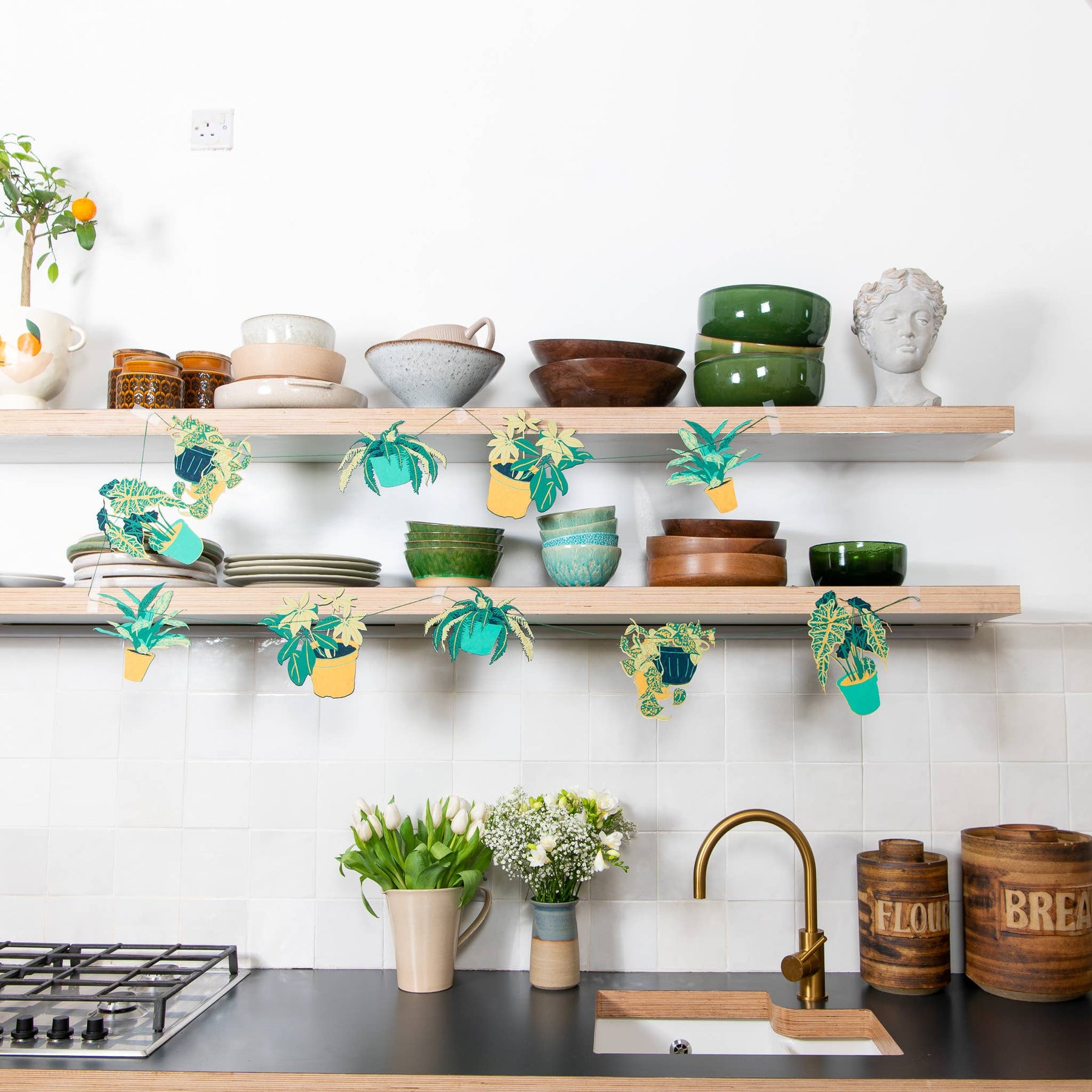 Houseplants Sewn Garland - East End Press - Bluecashew Kitchen Homestead