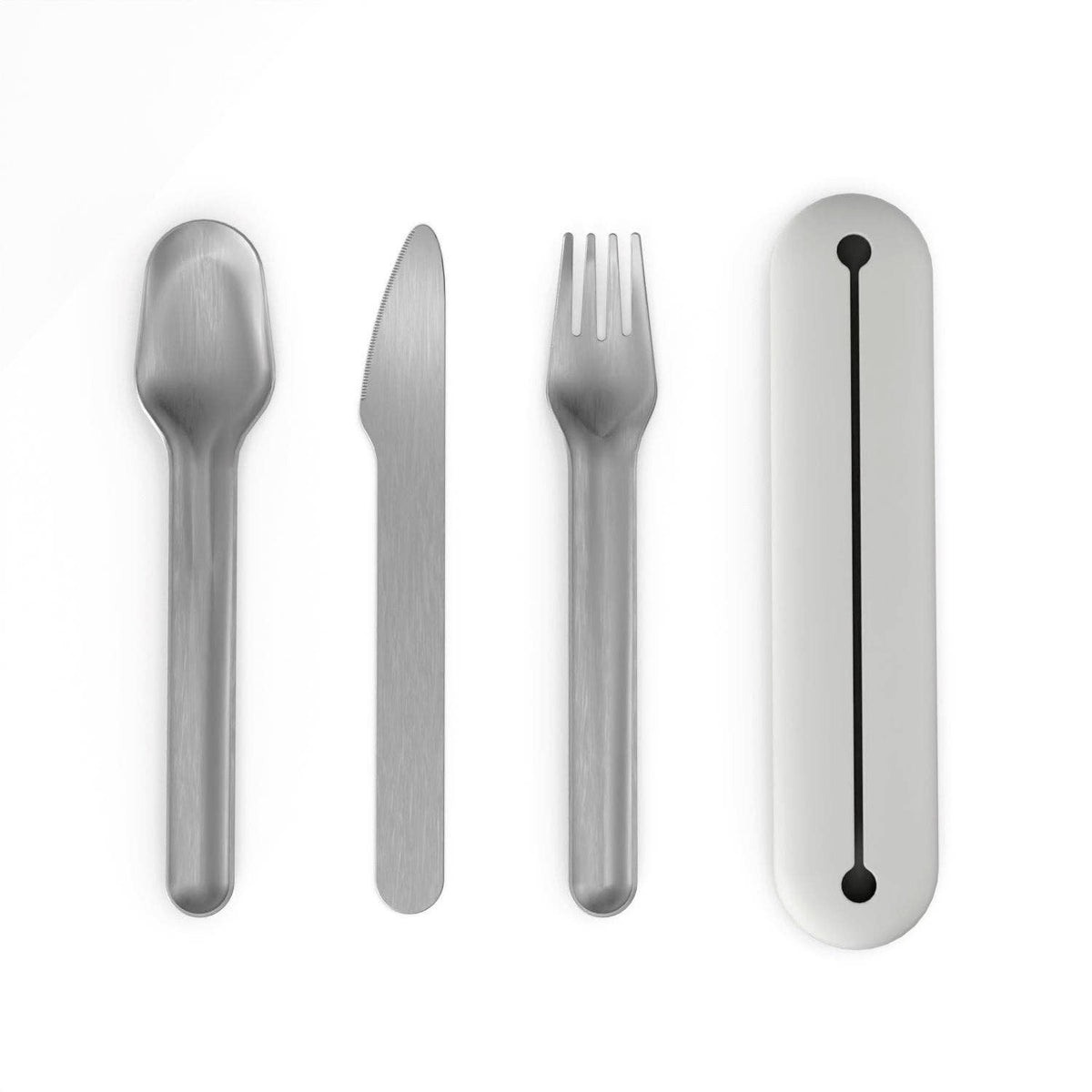 Go Stainless Steel Cutlery Trio with Silicone Case - EKOBO - bluecashew kitchen homestead