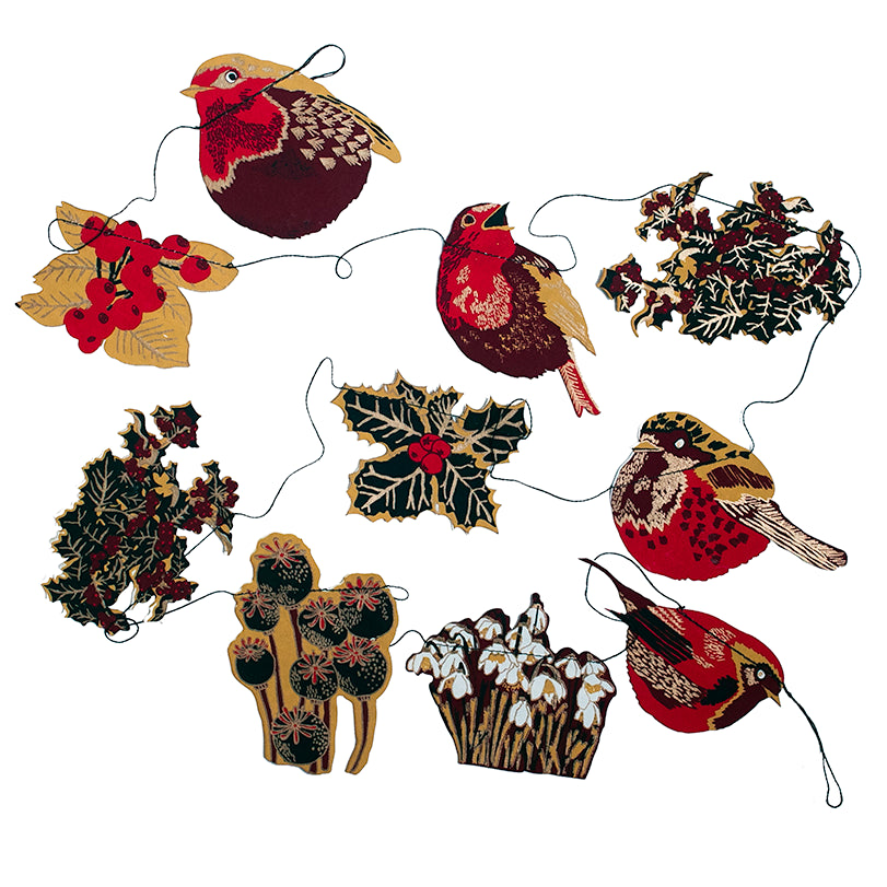 Wintry Hedgerow Sewn Garland - East End Press - Bluecashew Kitchen Homestead