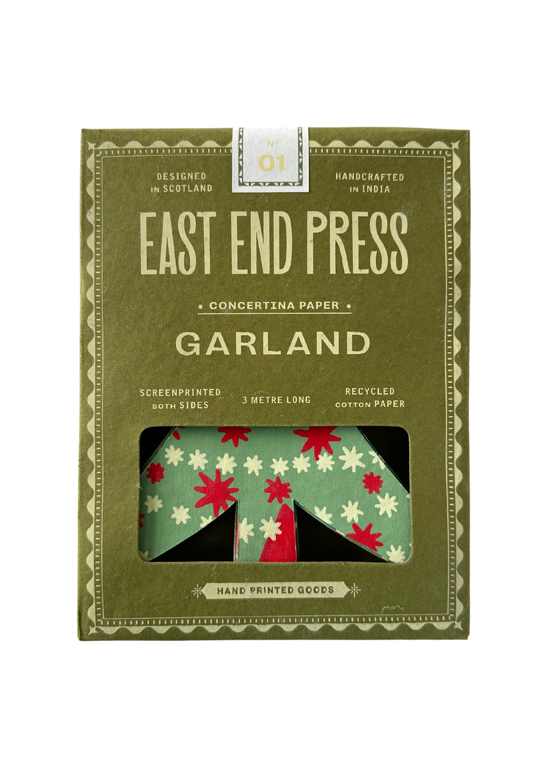 Christmas Trees Concertina Garland - East End Press - bluecashew kitchen homestead