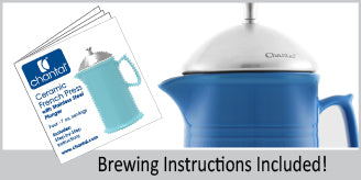 Ceramic French Press | Ombre Grey Fade - chantal - Bluecashew Kitchen Homestead