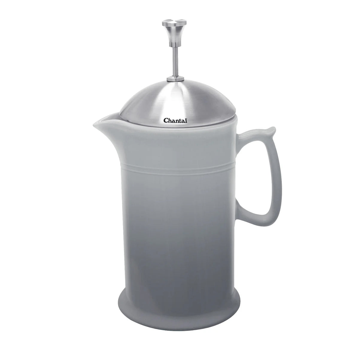 Ceramic French Press | Ombre Grey Fade - chantal - Bluecashew Kitchen Homestead