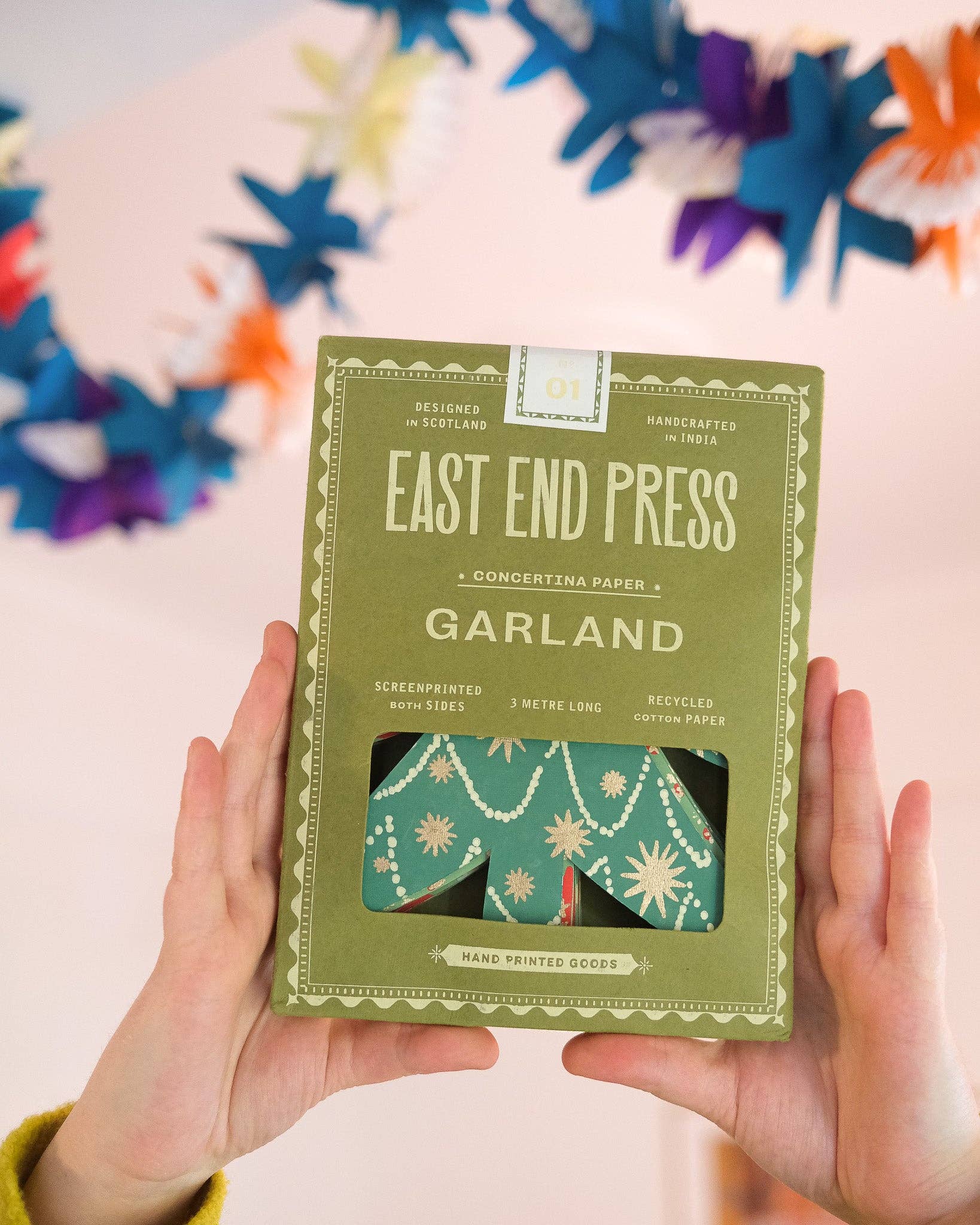 Christmas Trees Concertina Garland - East End Press - bluecashew kitchen homestead