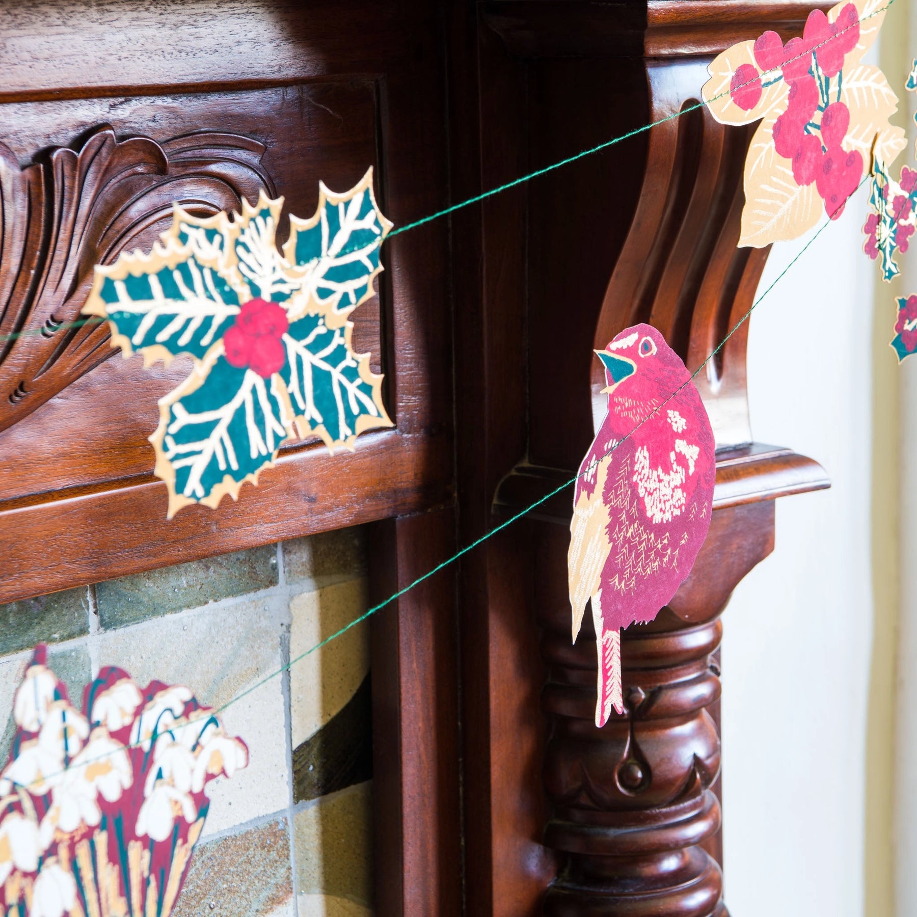 Wintry Hedgerow Sewn Garland - East End Press - Bluecashew Kitchen Homestead