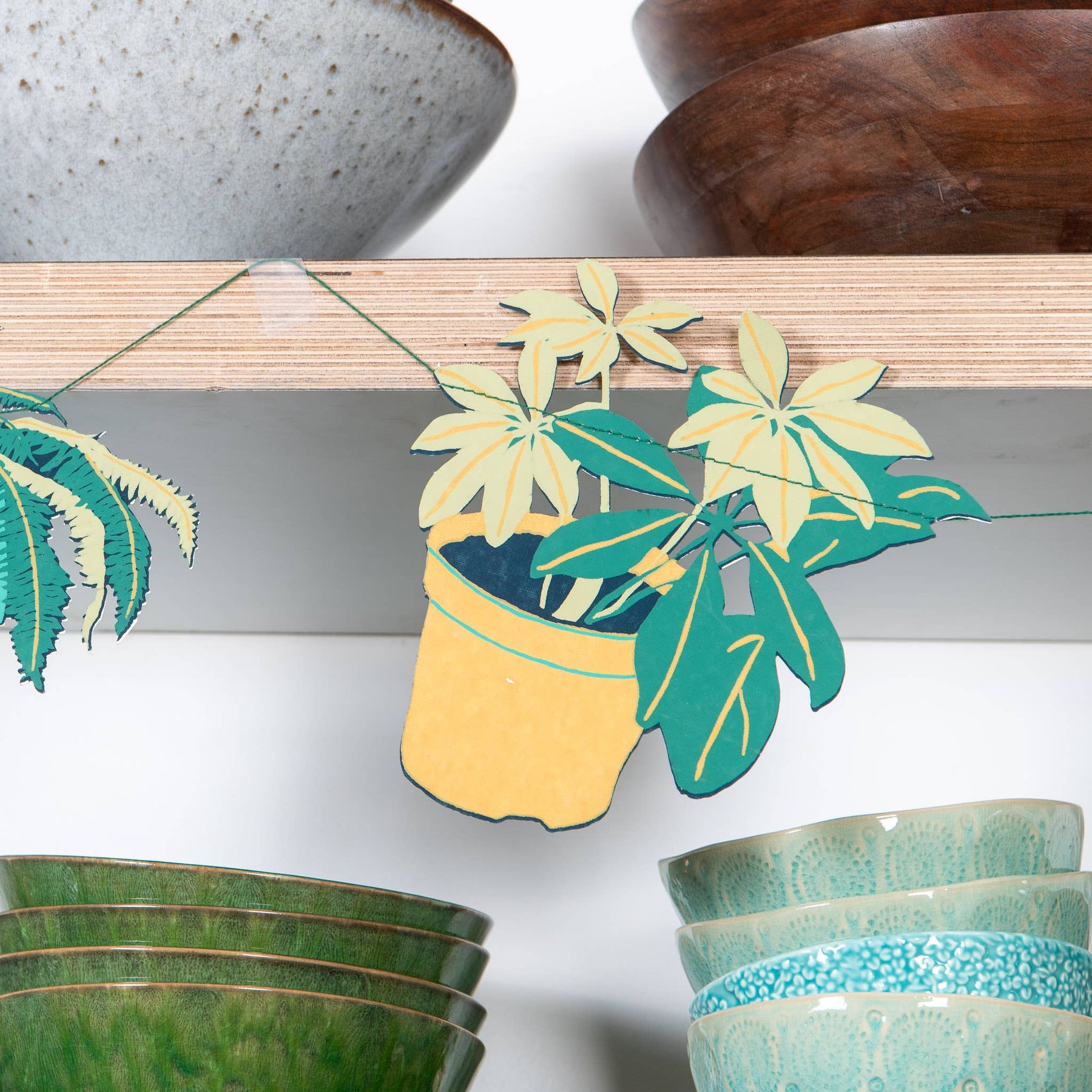 Houseplants Sewn Garland - East End Press - Bluecashew Kitchen Homestead
