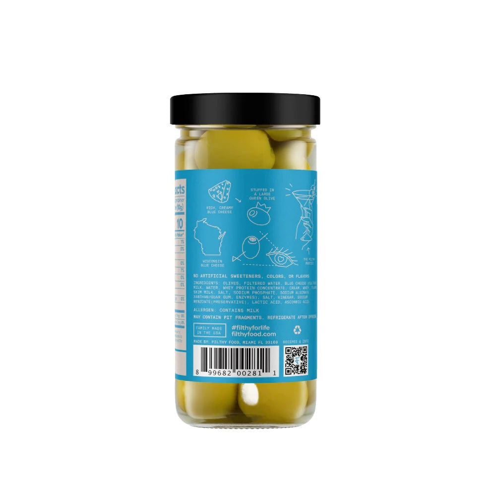 Filthy Blue Cheese Stuffed Olives - filthy - Bluecashew Kitchen Homestead