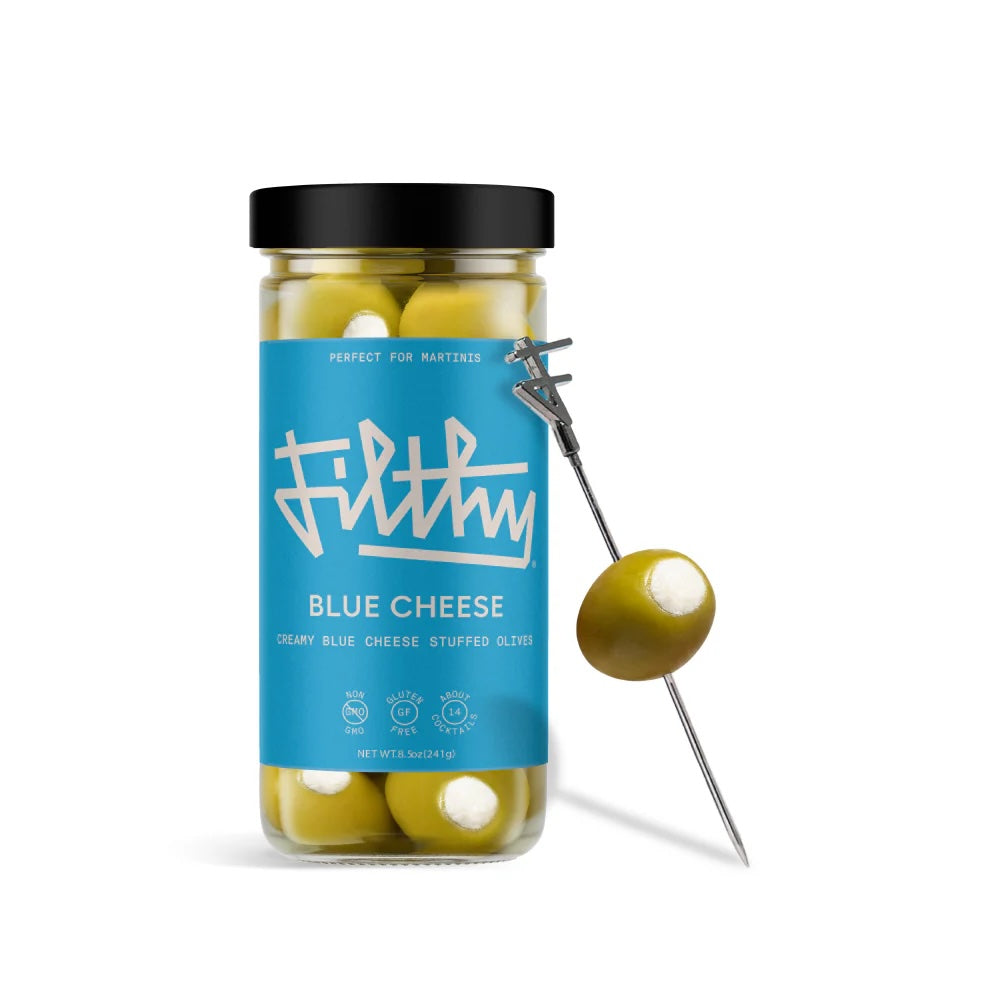 Filthy Blue Cheese Stuffed Olives - filthy - Bluecashew Kitchen Homestead