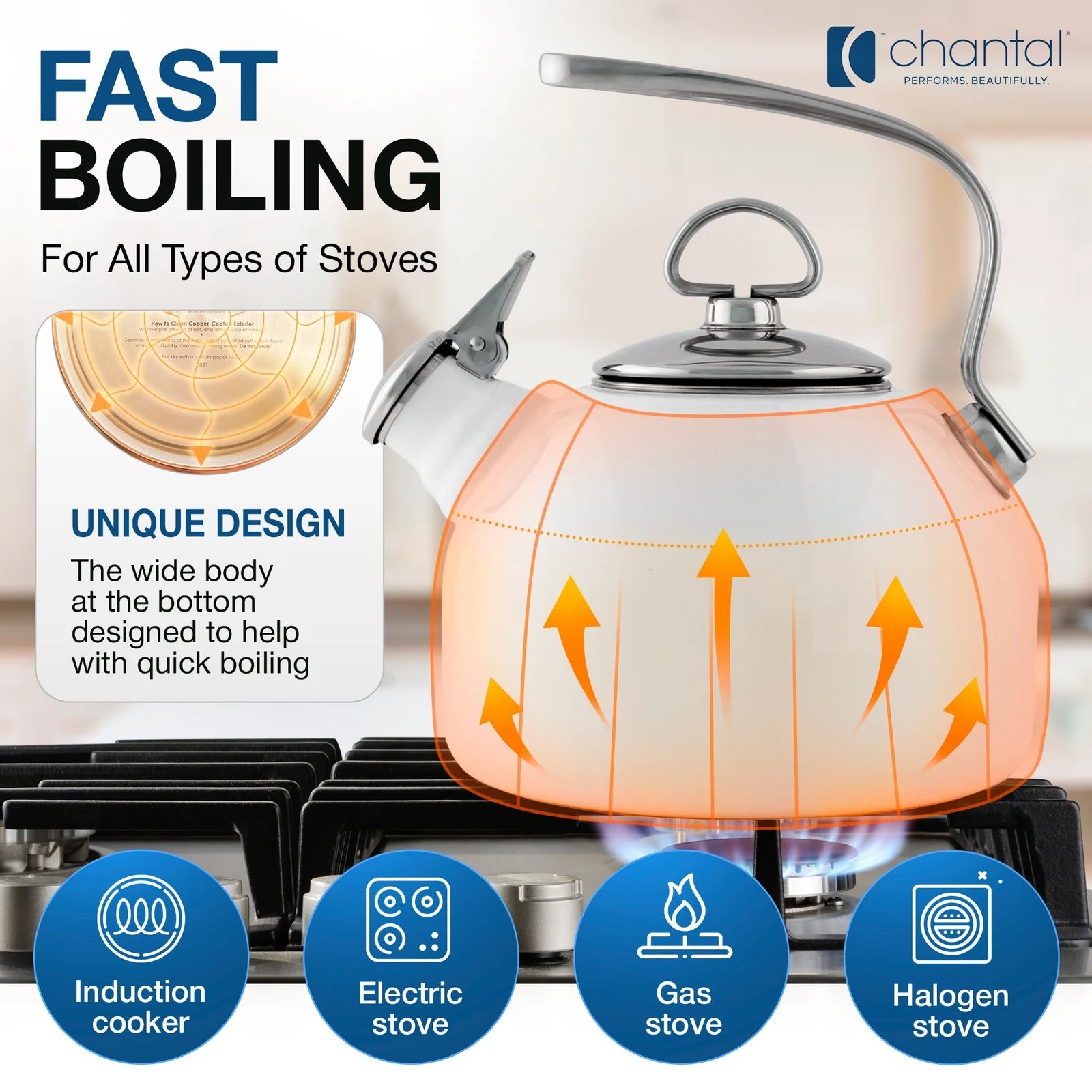 Enamel-on-Steel Classic Teakettle | Gloss Black