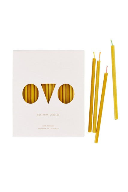 20 Beeswax Birthday Candles - Ovo Things - Bluecashew Kitchen Homestead