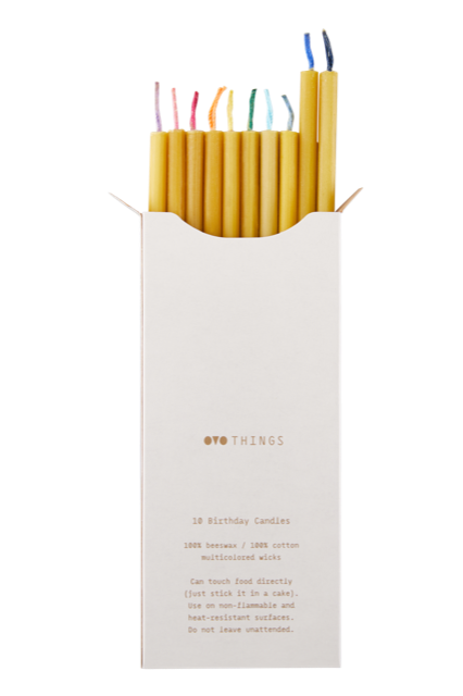 10 Beeswax Birthday Candles - Ovo Things - Bluecashew Kitchen Homestead