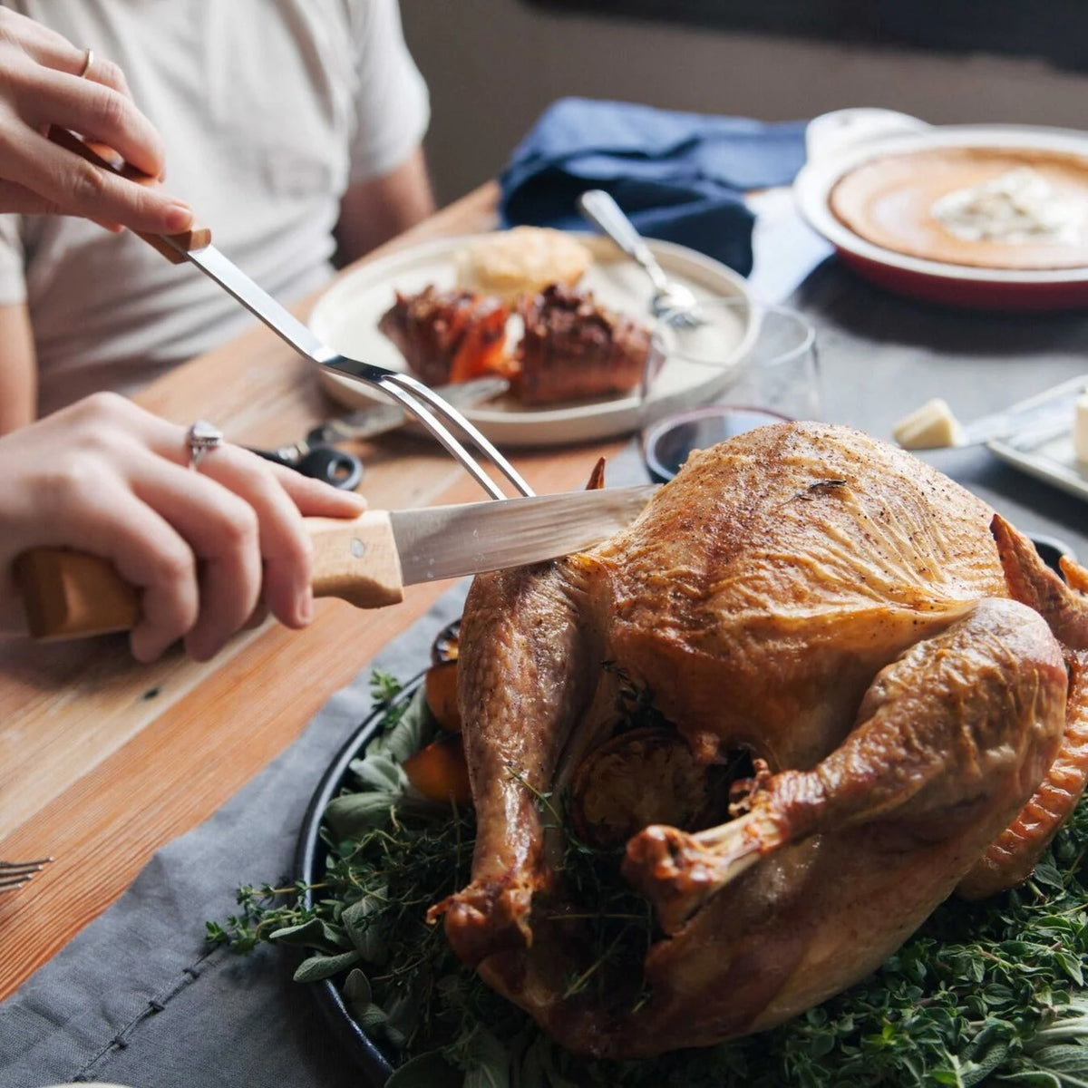 Opinel No.124 Carving Fork - Opinel USA Inc - Bluecashew Kitchen Homestead