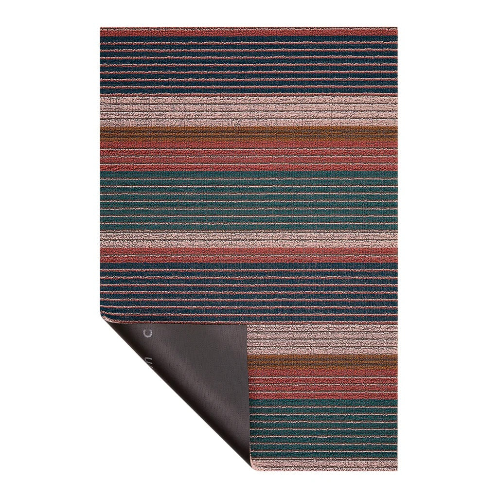 Pleat Stripe Shag Utility Mat | Raspberry - Chilewich LLC - bluecashew kitchen homestead