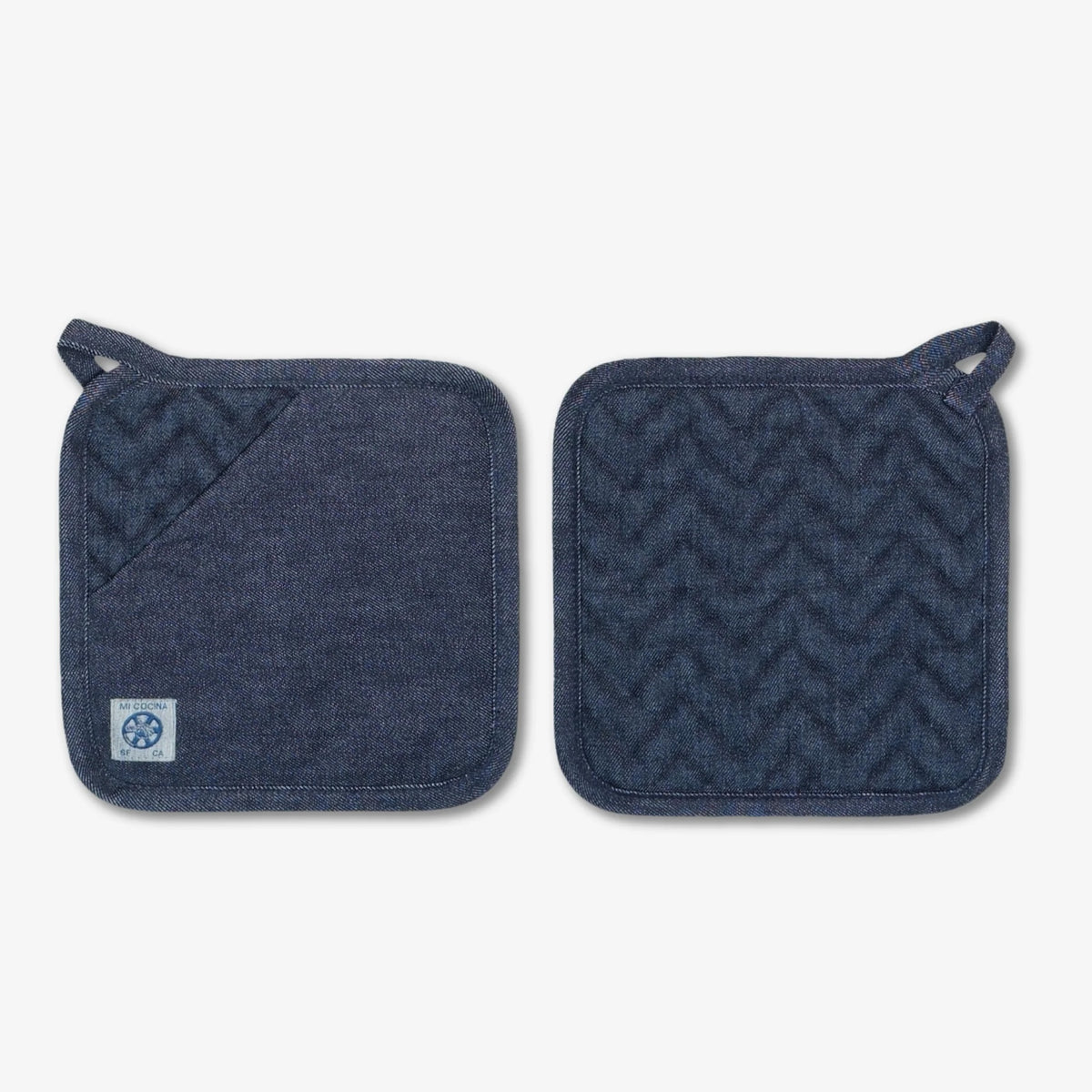 Herringbone Trivet / Pot Holder - UBI Denim - bluecashew kitchen homestead