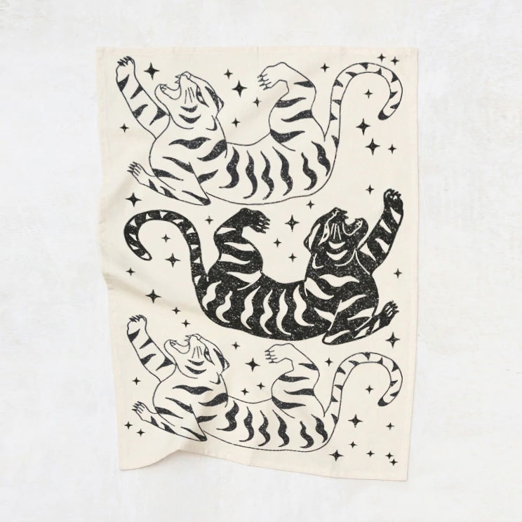 Tiger Kitchen Towel | Natural - The Rise and Fall - Bluecashew Kitchen Homestead