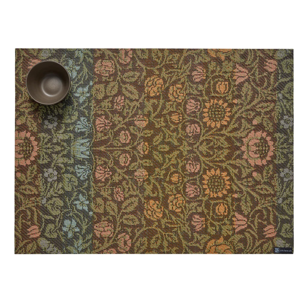 William Morris Placemat | Dark Multi - Chilewich LLC - bluecashew kitchen homestead