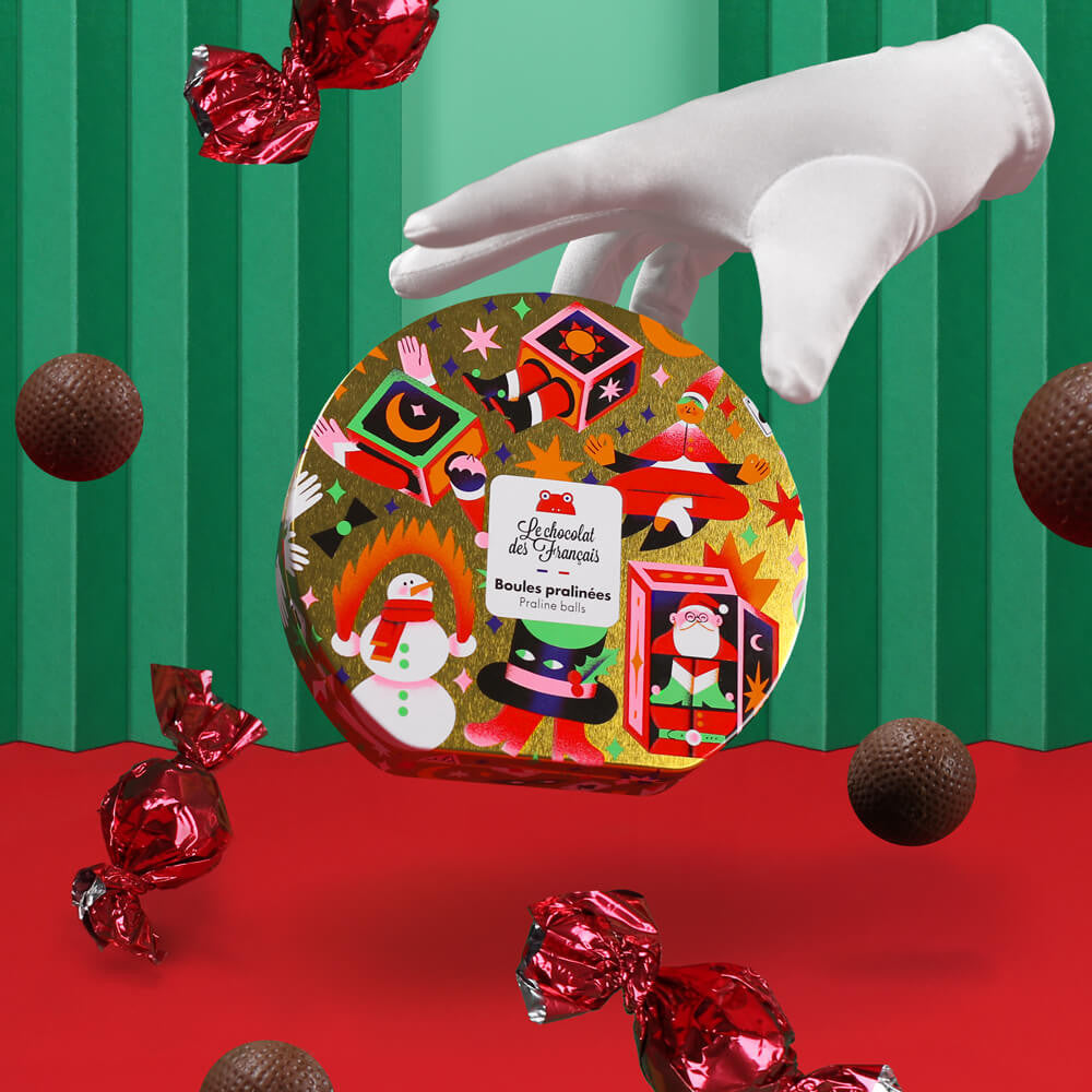 Christmas Praline Tin - Le Chocolat de Francais - Bluecashew Kitchen Homestead