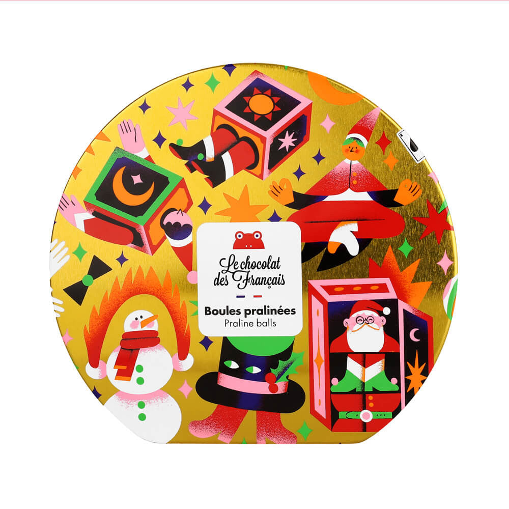 Christmas Praline Tin - Le Chocolat de Francais - Bluecashew Kitchen Homestead