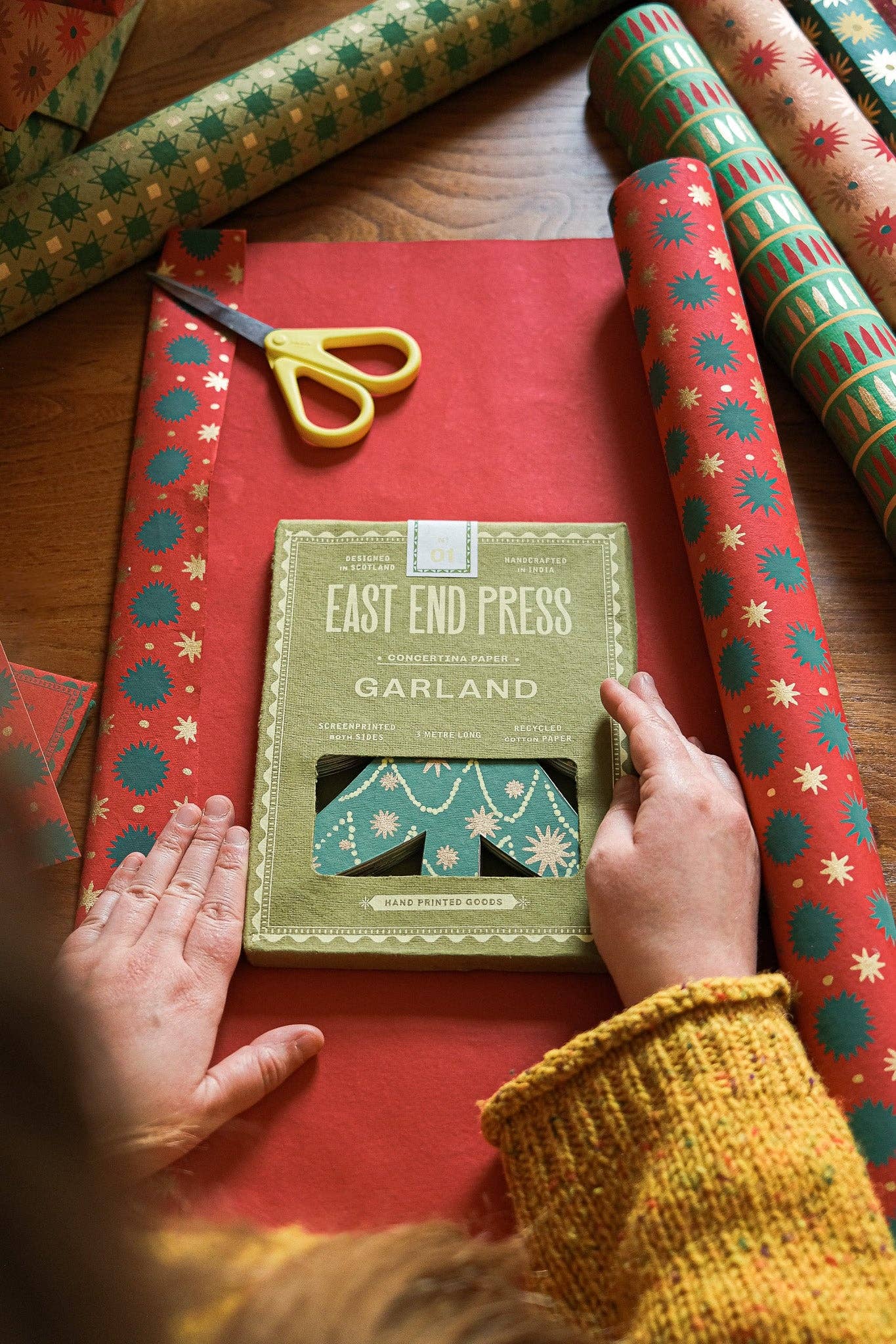 Christmas Trees Concertina Garland - East End Press - bluecashew kitchen homestead