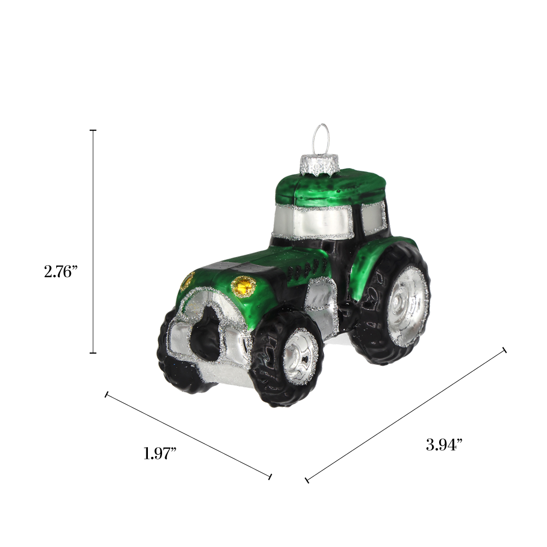 Green Tractor Ornament