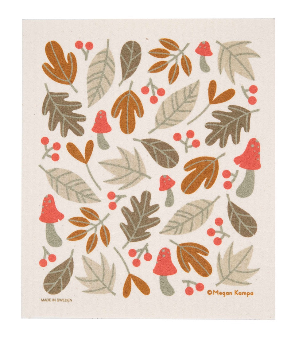 Fall Leaves Swedish Dishcloth - Cose Nuove - Bluecashew Kitchen Homestead