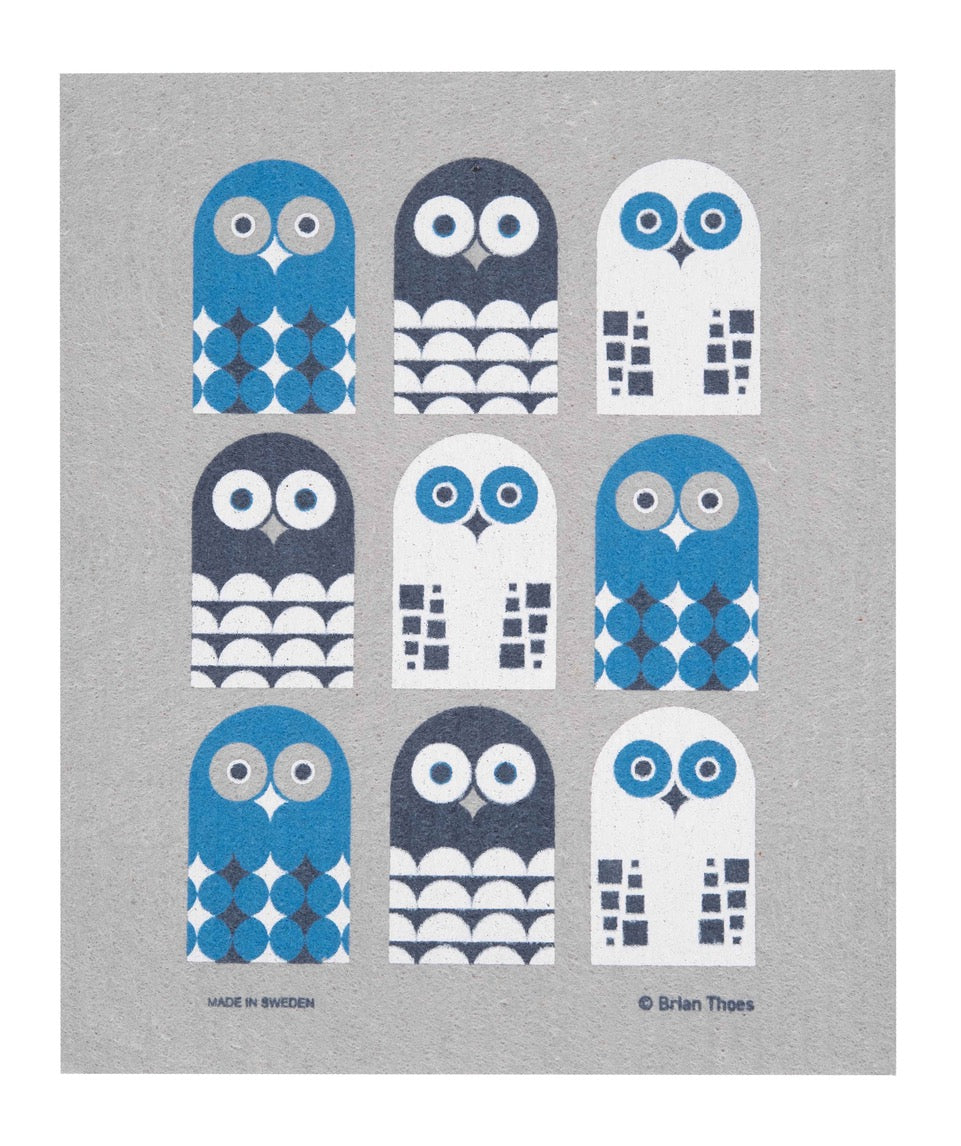 Blue Owl Family Swedish Dishcloth - Cose Nuove - Bluecashew Kitchen Homestead