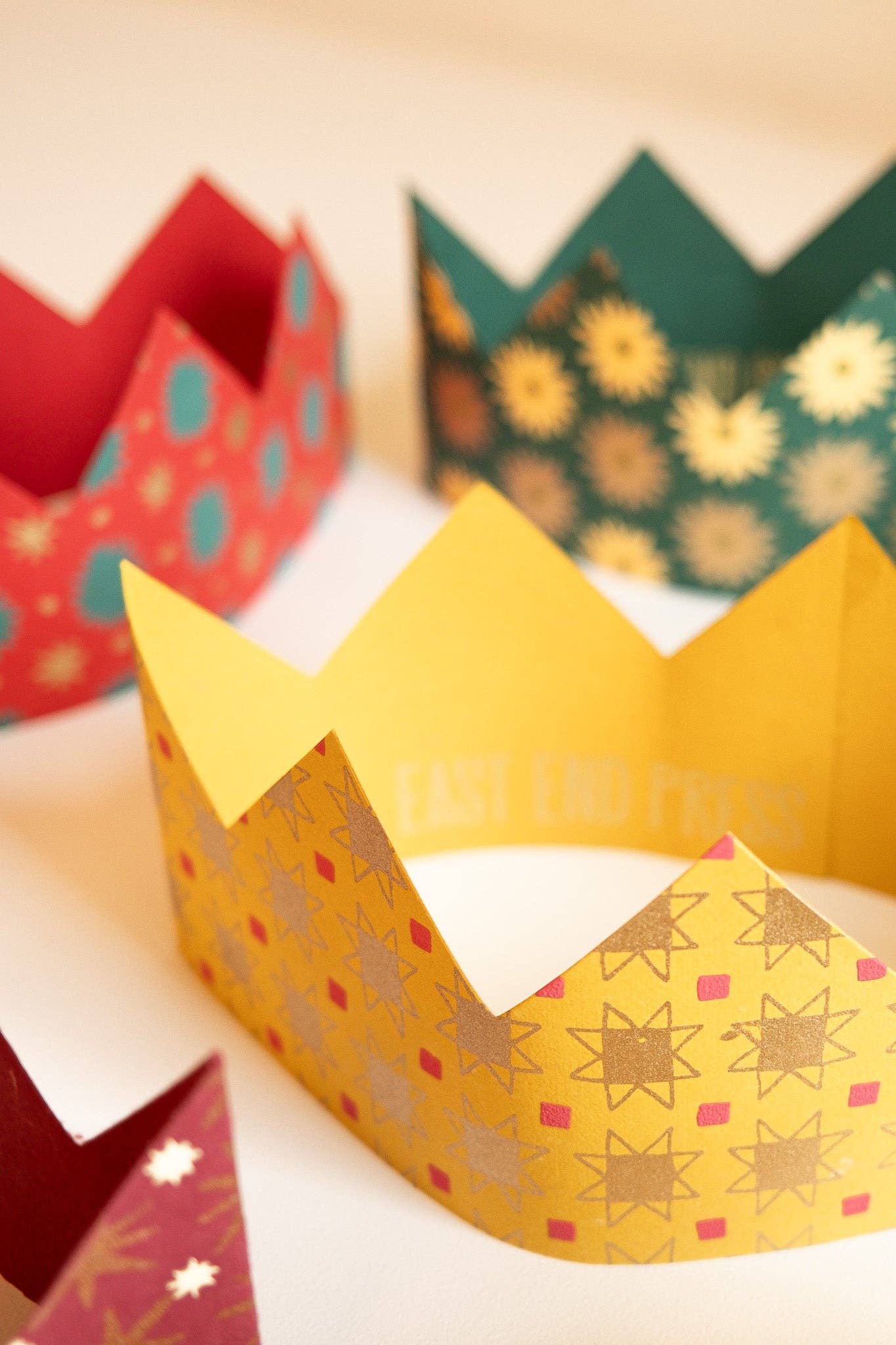 Festive Paper Crowns - East End Press - bluecashew kitchen homestead