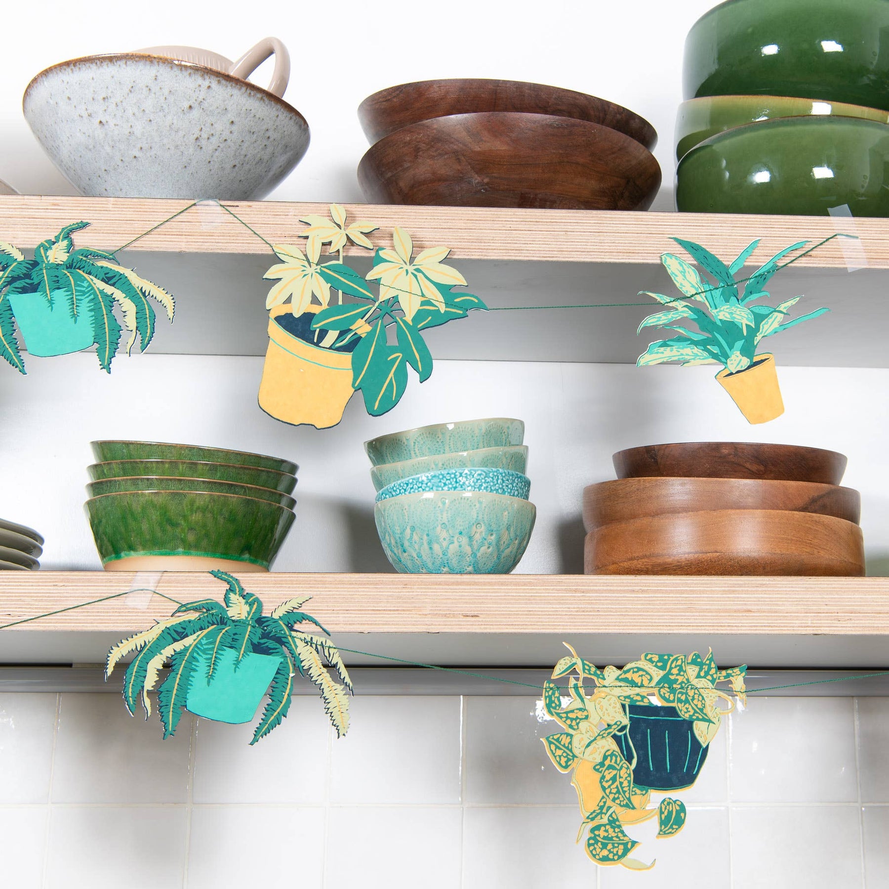 Houseplants Sewn Garland - East End Press - Bluecashew Kitchen Homestead