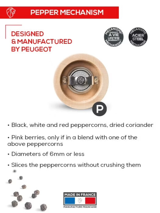 Paris U-Select Pepper Mill | 7" Smoked Grey - Peugeot PSP SAS - Bluecashew Kitchen Homestead