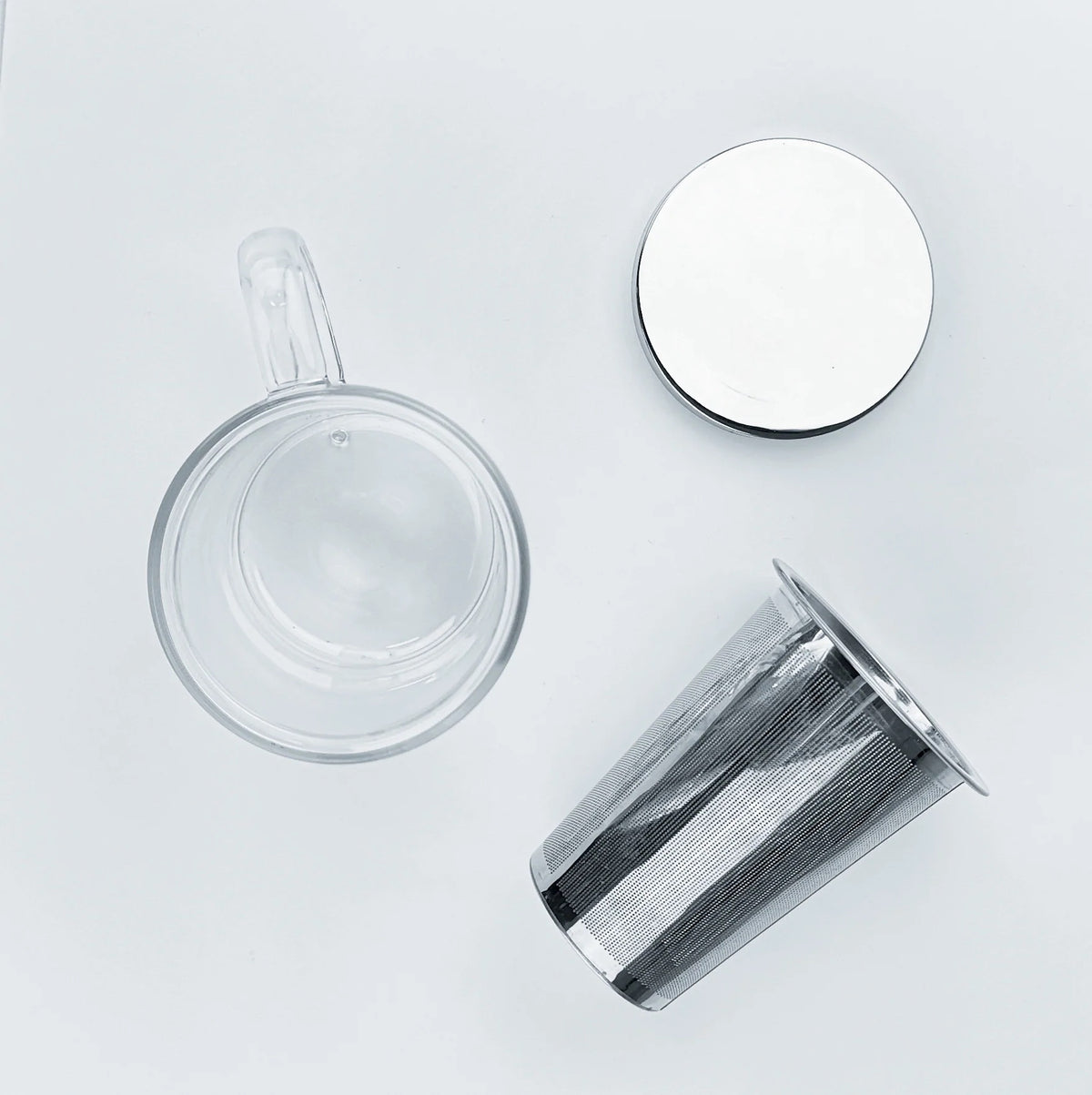 Verbena Glass Mug with infuser - cristel france - Bluecashew Kitchen Homestead