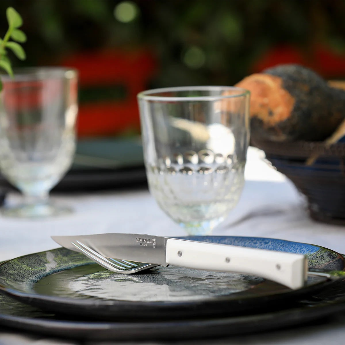 Facette Full-Tang Steak Knives | White Vitter - Opinel USA Inc - Bluecashew Kitchen Homestead