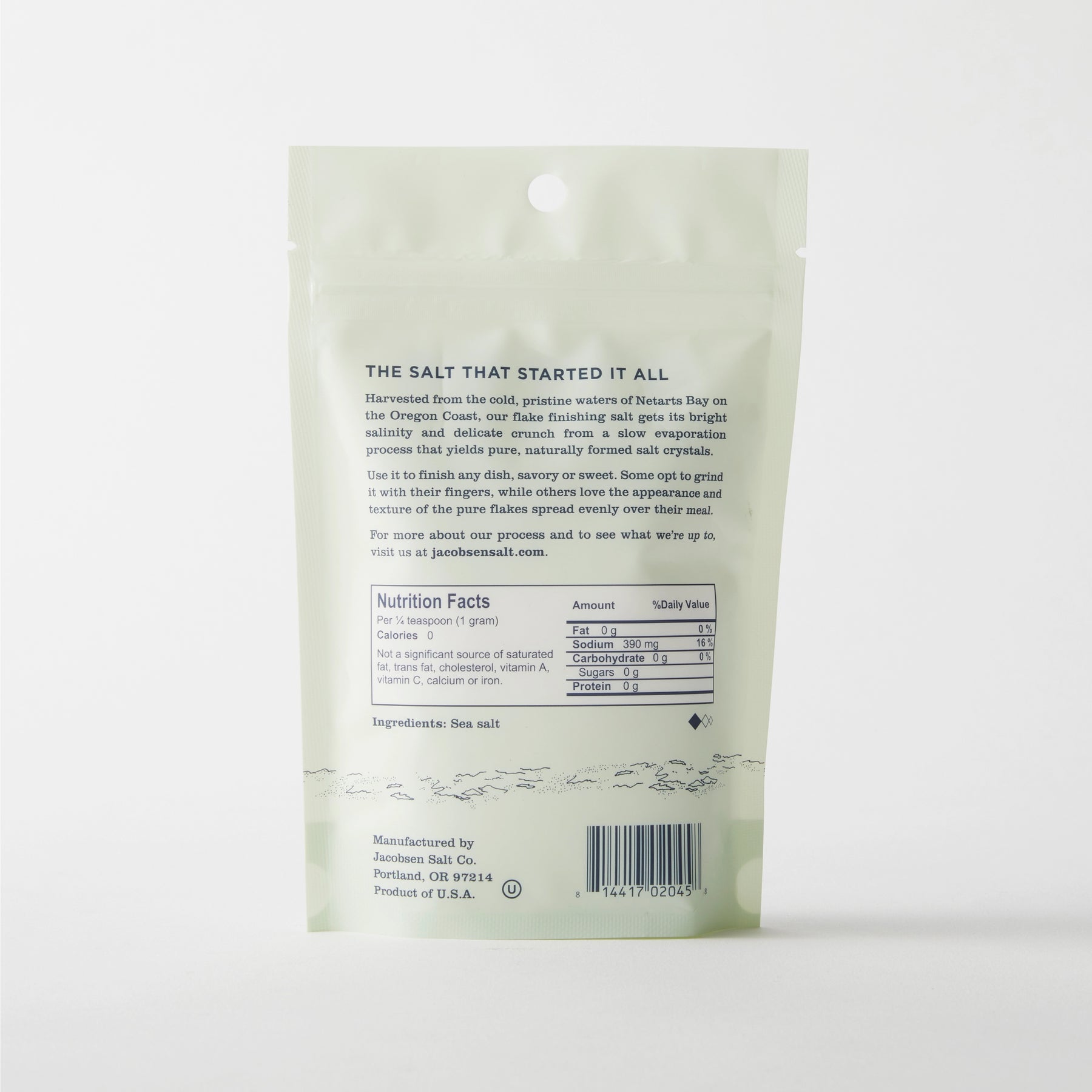 Pure Flake Sea Salt Bag - Jacobsen Salt Company - Bluecashew Kitchen Homestead