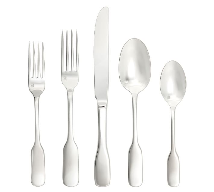 Ashton Tumbled Flatware, 5 Piece Set - Fortessa Inc -bluecashew kitchen homestead