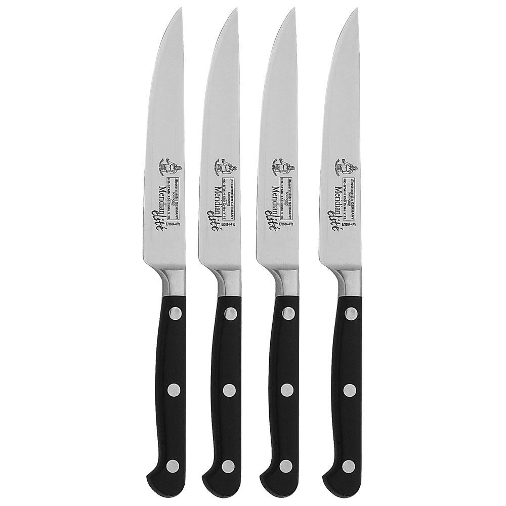 Messermeister Meridian Elite Serrated 4 piece Steak Knife Set