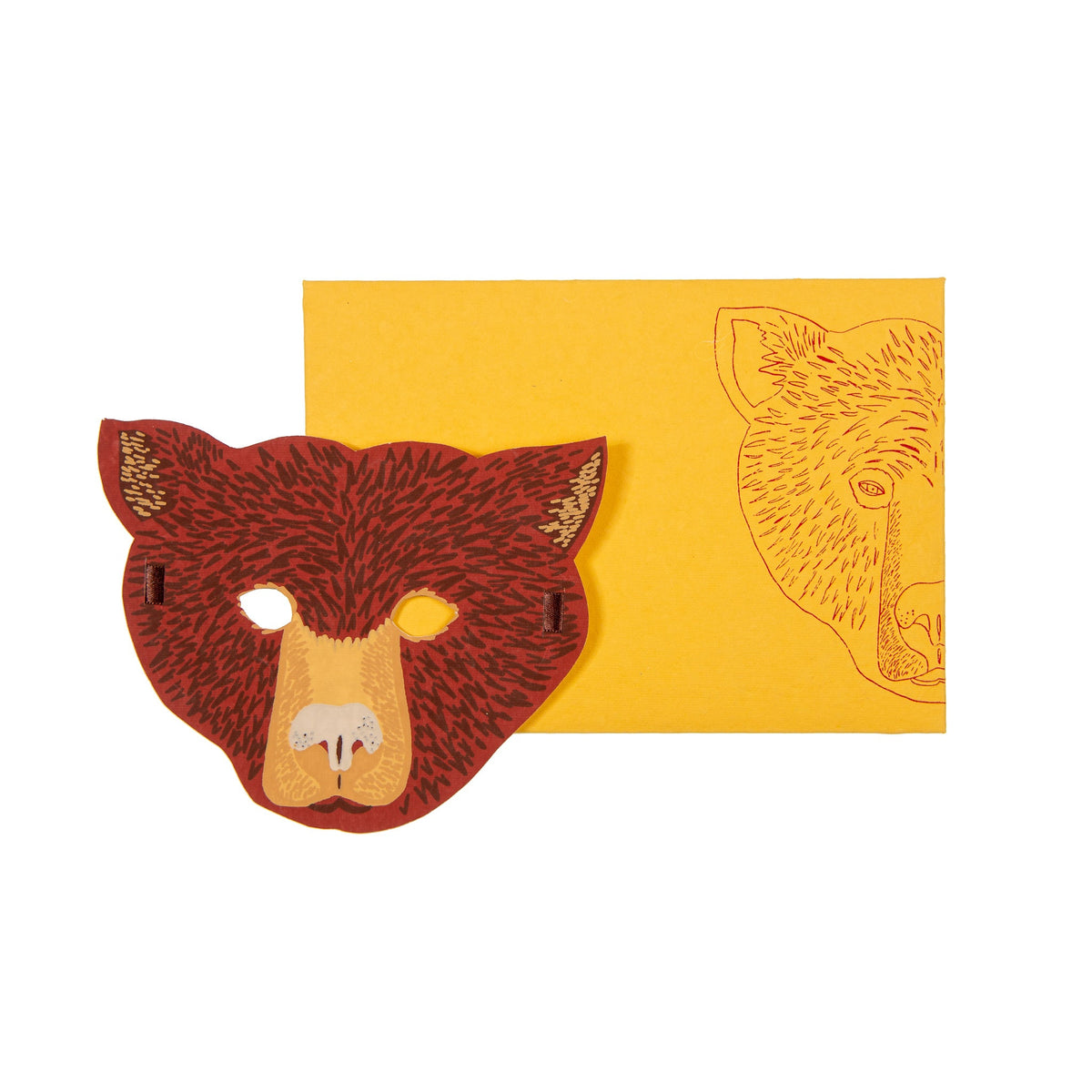 Bear Greeting Card Mask - Bluecashew -bluecashew kitchen homestead