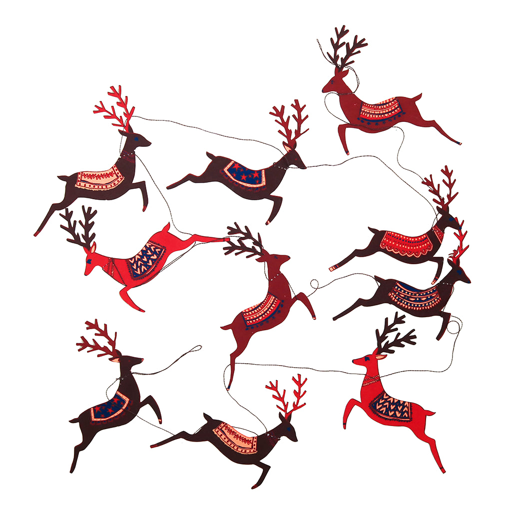 Reindeer Garland - east end press - Bluecashew Kitchen Homestead