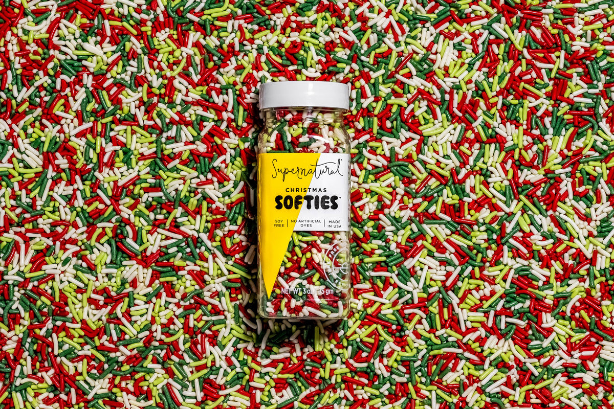Dye-Free Christmas Softies Sprinkles - Supernatural - Bluecashew Kitchen Homestead
