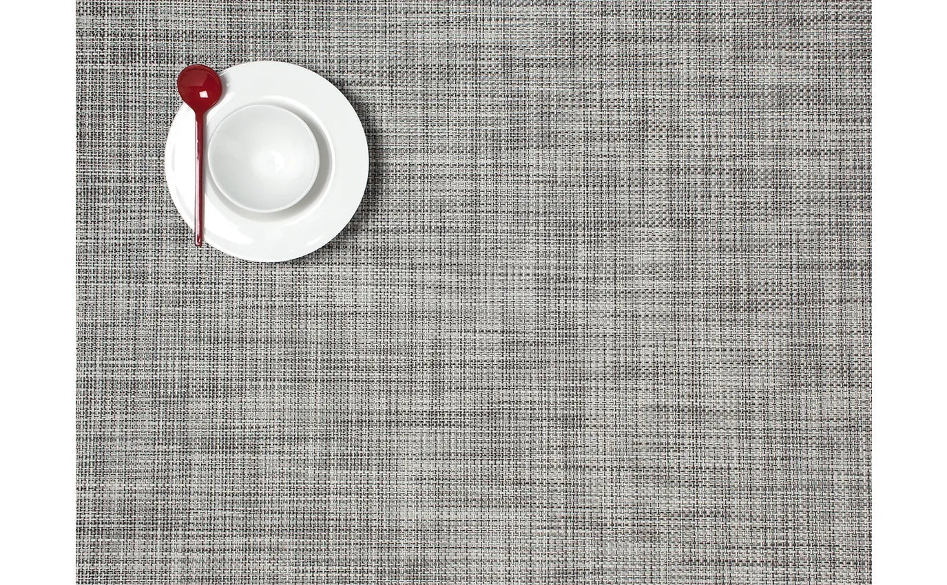 Chilewich Mini Basketweave Table Mat Gravel - Chilewich LLC - Bluecashew Kitchen Homestead