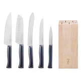 Intempora 5 Piece Chef Knife Set with Block - Opinel USA Inc - Bluecashew Kitchen Homestead
