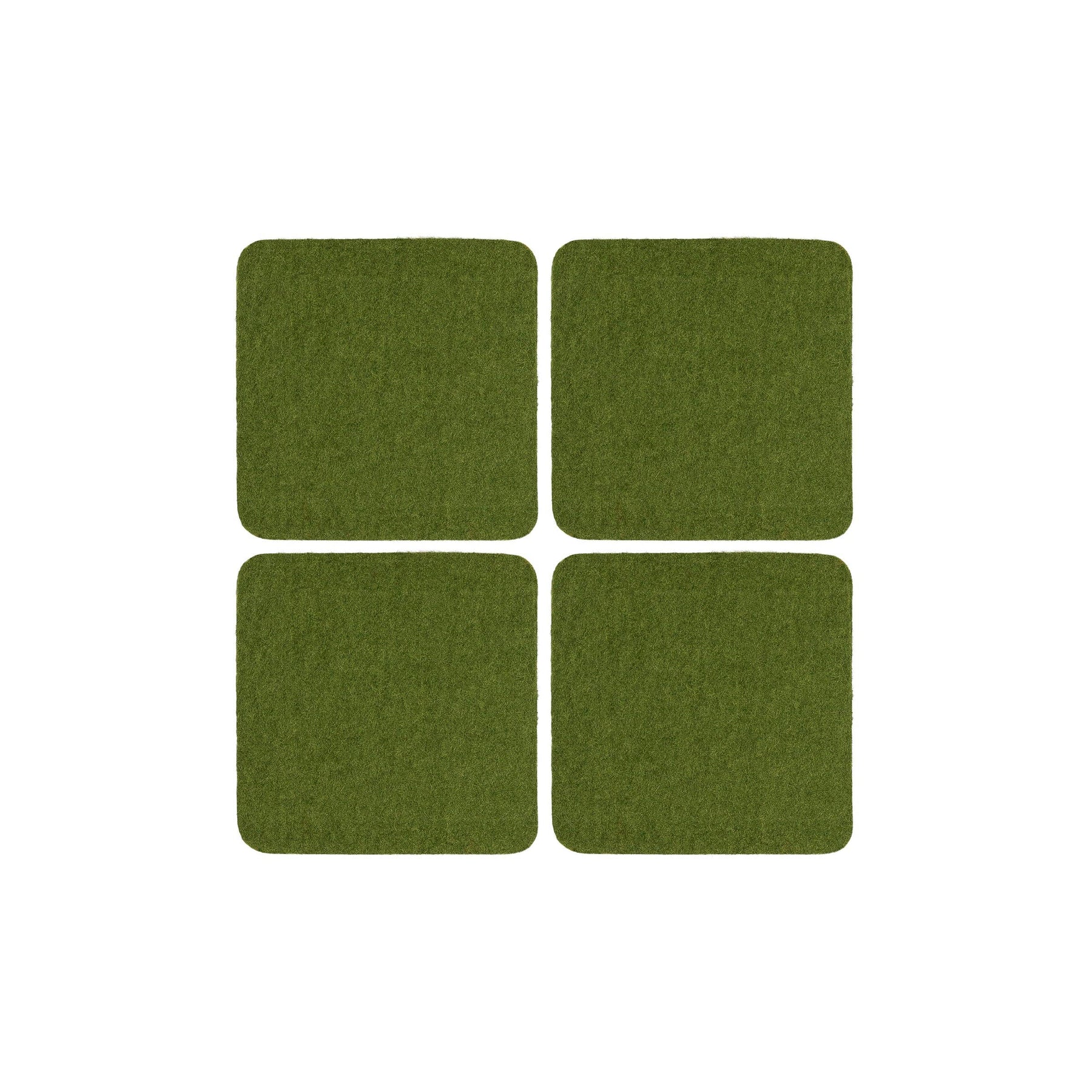 Bierfilzl Square Coasters | Loden Green