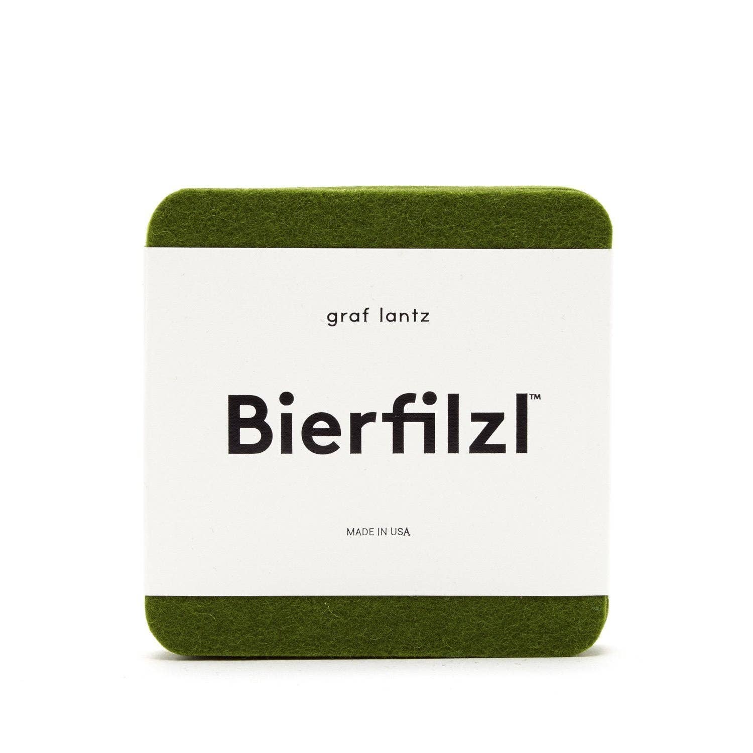 Bierfilzl Square Coasters | Loden Green