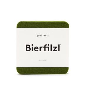 Bierfilzl Square Coasters | Loden Green