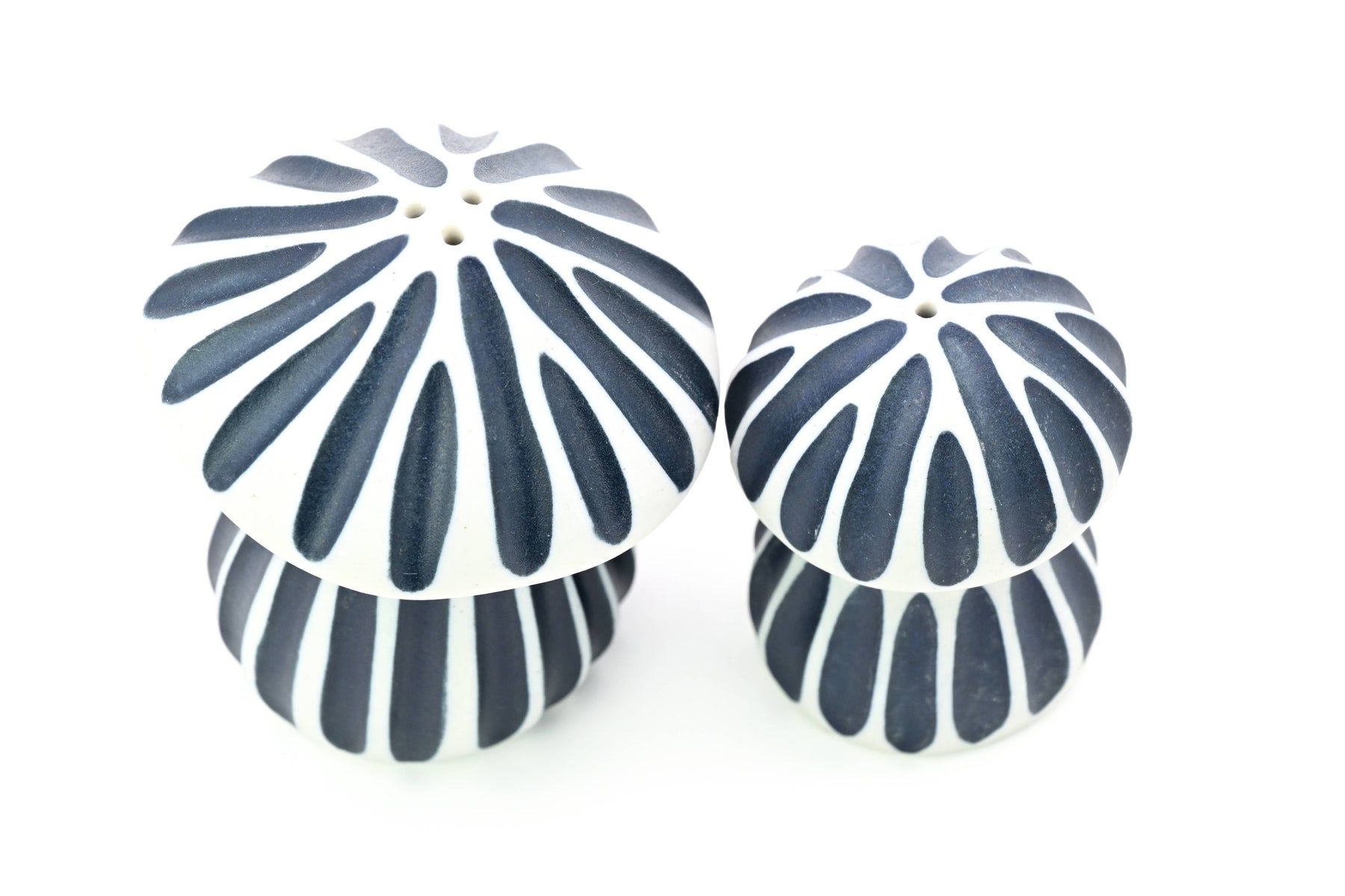 Folk Mushroom Salt + Pepper Shakers Set