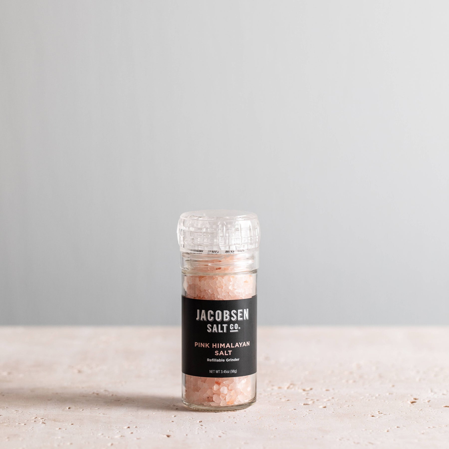 Pink Himalayan Salt Grinder - Glass Grinder - Jacobsen Salt Co. - bluecashew kitchen homestead