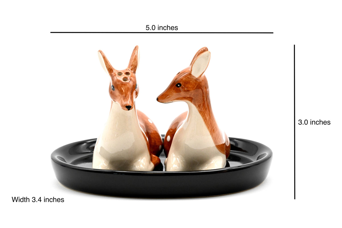 Deer Salt + Pepper Shakers